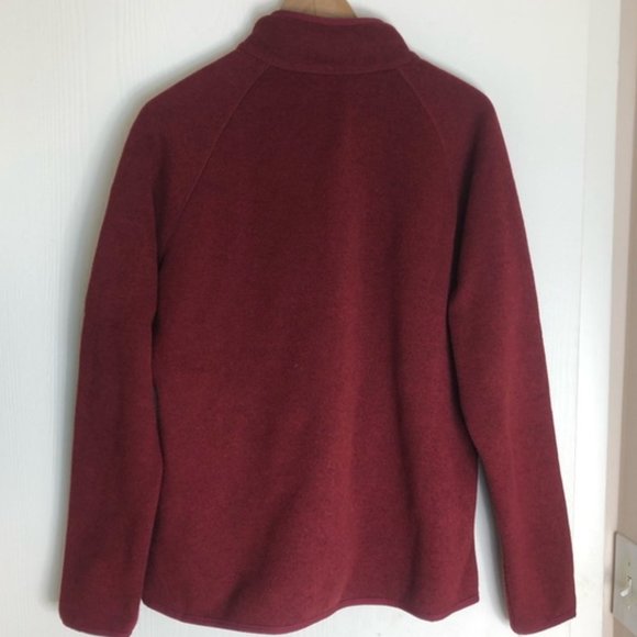 Eddie Bauer Burgundy Full Zip Fleece Jacket - Picture 3 of 8